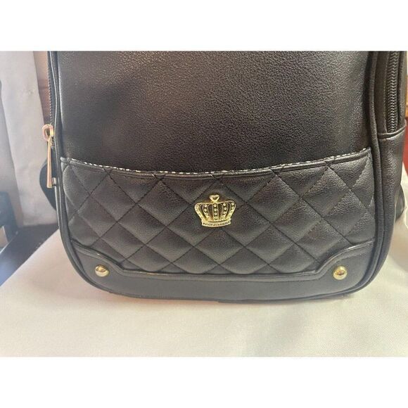 Juicy Couture Mini Backpack BLACK WITH CROWN - Picture 2 of 8